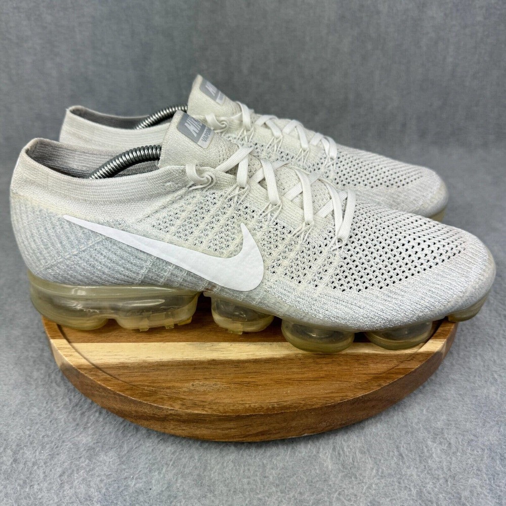 Nike Air Vapormax Flyknit Shoes Mens Size 11.5 White Sneakers Athletic Nike ID